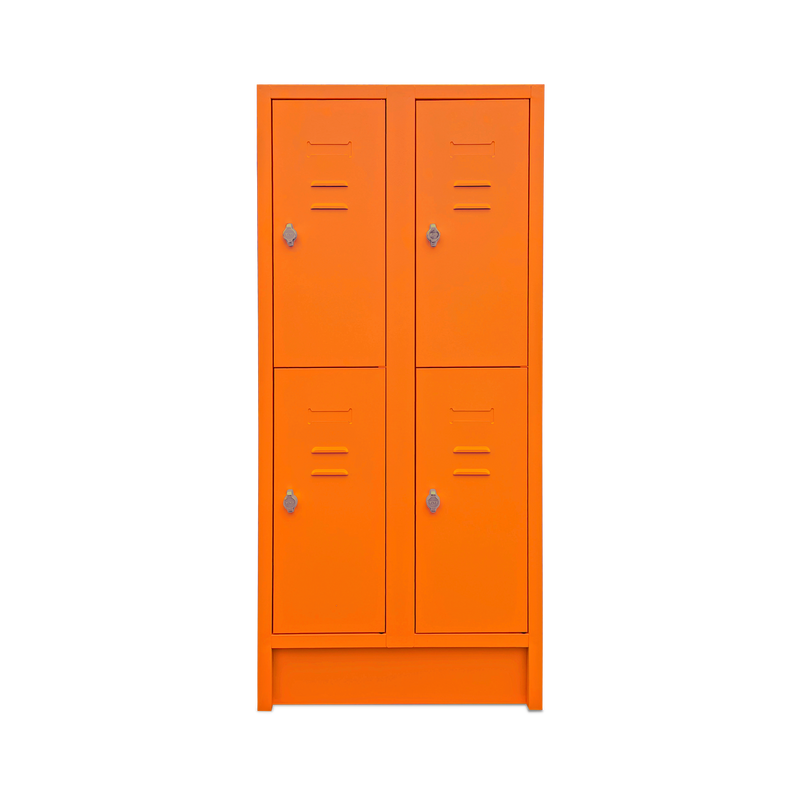 Schul-Fächerspinde (2-Abteile je 2-Fächer) 1600 mm höhe – Bunte Farben