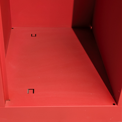 Feuerwehrschrank 2-Abteile Feuerrot – optional mit Zubehör