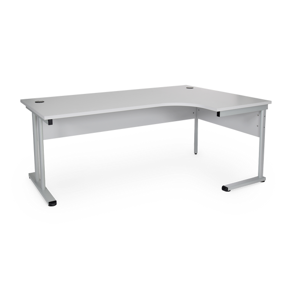 Winkelschreibtisch (Grau/Ahorn) mit Grauem Gestell