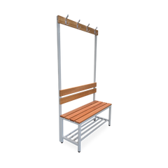 Garderobenbank einseitig – 1000 mm lang – aus Holz/Stahl