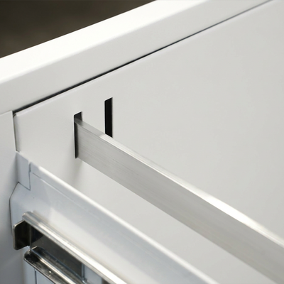 Stahl-Hängeregisterschrank (4 Schübe) – Einbahnig in Signalweiß