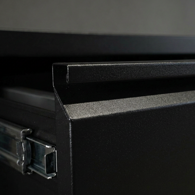 Stahl-Hängeregisterschrank (2 Schübe) – Einbahnig in Tiefschwarz