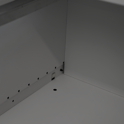 Stahl-Hängeregisterschrank (4 Schübe) – Einbahnig in Weißaluminium
