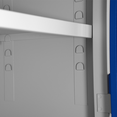 Werkstatt-Hängeschrank (650 mm) mit 2 Schubladen & 2 Fachböden – Lichtgrau