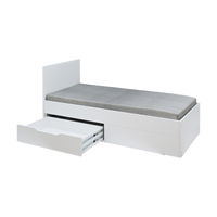 Holzbett mit Schublade – 90 × 200 cm – Weiß