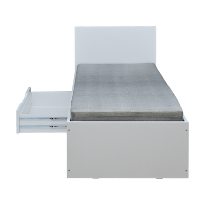 Holzbett mit Schublade – 90 × 200 cm – Weiß