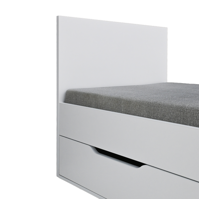 Holzbett mit Schublade – 90 × 200 cm – Weiß