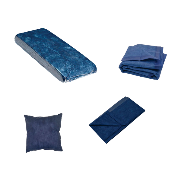 Katastrophenschutz-Set mit Einmalkissen, Decke und Laken