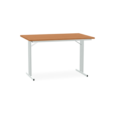 Klapptisch mit T-Fuß – Gestell in Lichtgrau