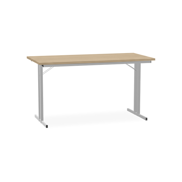 Klapptisch mit T-Fuß – Gestell in Lichtgrau