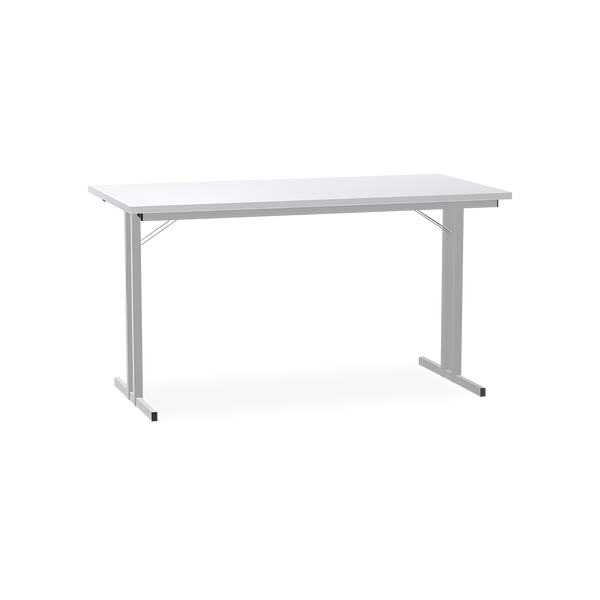 Klapptisch mit T-Fuß – Gestell in Lichtgrau