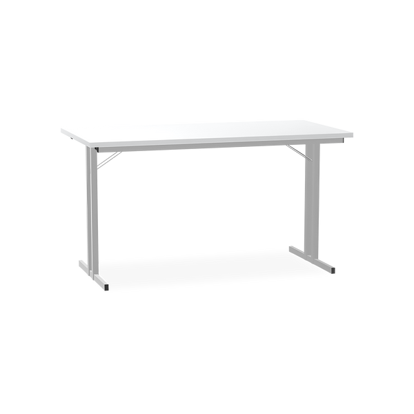 Klapptisch mit T-Fuß – Gestell in Lichtgrau