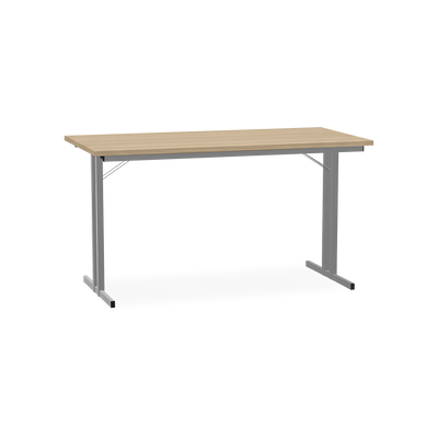 Klapptisch mit T-Fuß – Gestell in Weißaluminium