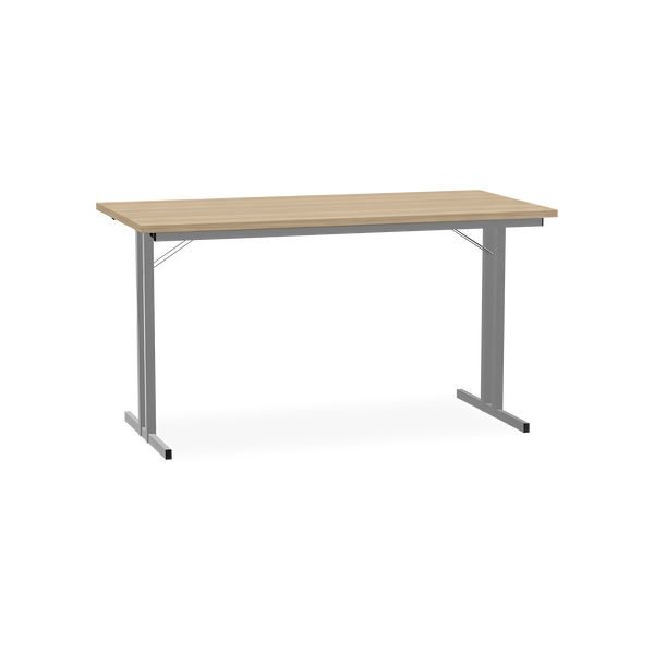 Klapptisch mit T-Fuß – Gestell in Weißaluminium