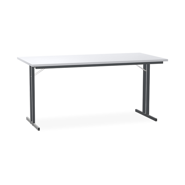 Klapptisch mit T-Fuß – Gestell in Schwarzgrau