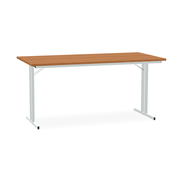 Klapptisch mit T-Fuß – Gestell in Lichtgrau