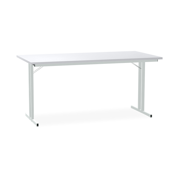 Klapptisch mit T-Fuß – Gestell in Lichtgrau