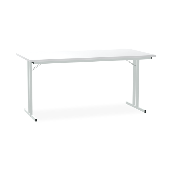 Klapptisch mit T-Fuß – Gestell in Lichtgrau