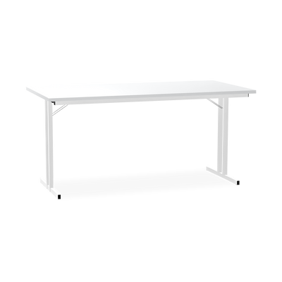 Klapptisch mit T-Fuß – Gestell in Signalweiß