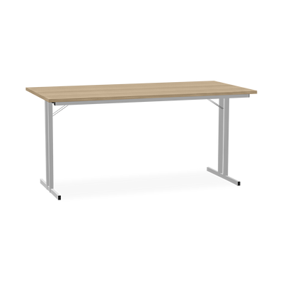 Klapptisch mit T-Fuß – Gestell in Weißaluminium