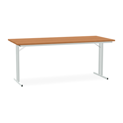 Klapptisch mit T-Fuß – Gestell in Lichtgrau