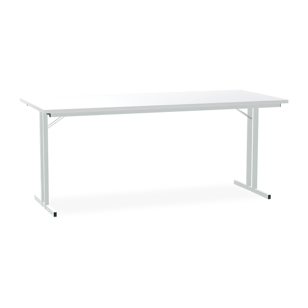 Klapptisch mit T-Fuß – Gestell in Lichtgrau