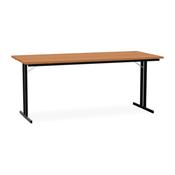 Klapptisch mit T-Fuß – Gestell in Tiefschwarz