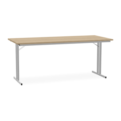 Klapptisch mit T-Fuß – Gestell in Weißaluminium