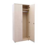 Kleider- & Wäscheschrank (2-Türen) | Komplett Holz (Ahorn)