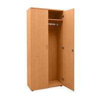 Kleider- & Wäscheschrank (2-Türen) | Komplett Holz (Buche)
