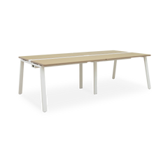 Konferenztisch | Helle Pflaume Dekor mit optionalem Kabelkanal