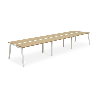 Konferenztisch | Helle Pflaume Dekor mit optionalem Kabelkanal