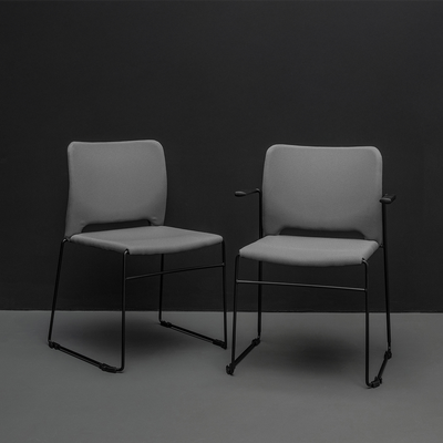 Schalenstuhl (Design) – Gepolsterte Kunststoffschale stapelbar