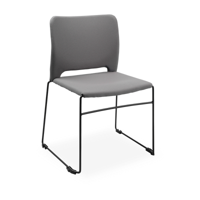Schalenstuhl (Design) – Gepolsterte Kunststoffschale stapelbar