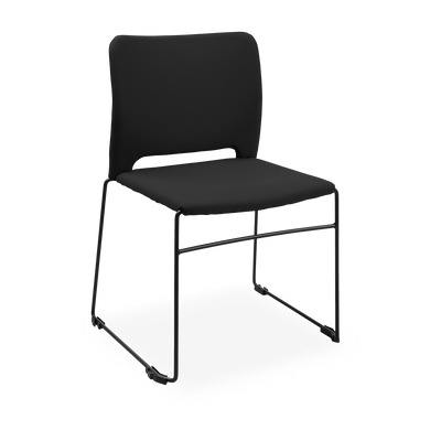 Schalenstuhl (Design) – Gepolsterte Kunststoffschale stapelbar