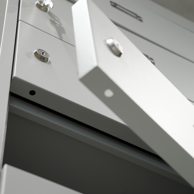 Laptopschrank mit 10 Fächern & Steckdosen