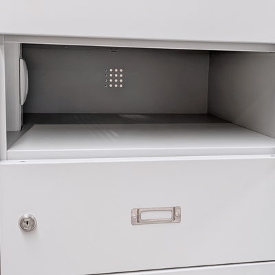 Laptopschrank mit 10 Fächern & Steckdosen