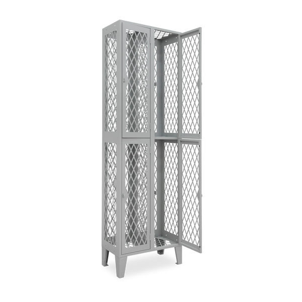 Lochblechspind / Gitterspind für Vorhängeschloss – Lichtgrau