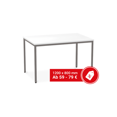Besprechungstisch in verschiedenen Größen – G: Weißaluminium
