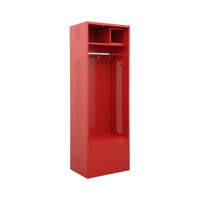 Metallspind mit Sitzbank und Klappbox