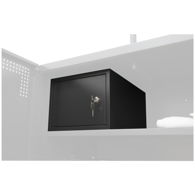 Wertfach für Metallspind mit Sitzbank