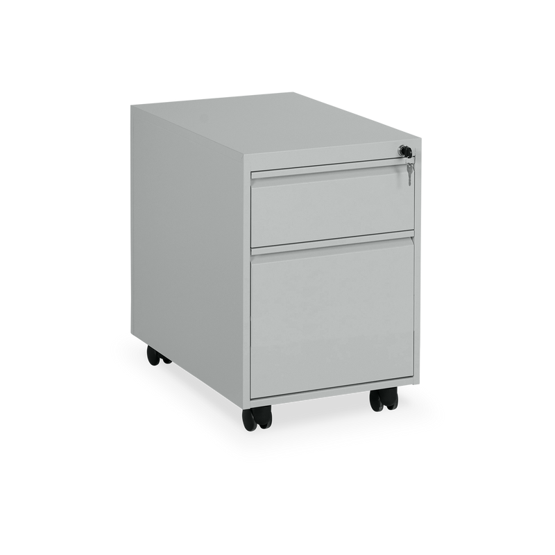 Rollcontainer aus Stahl – Lichtgrau