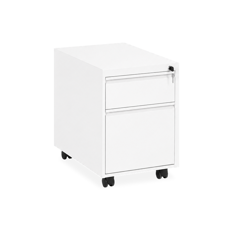Rollcontainer aus Stahl – Signalweiß