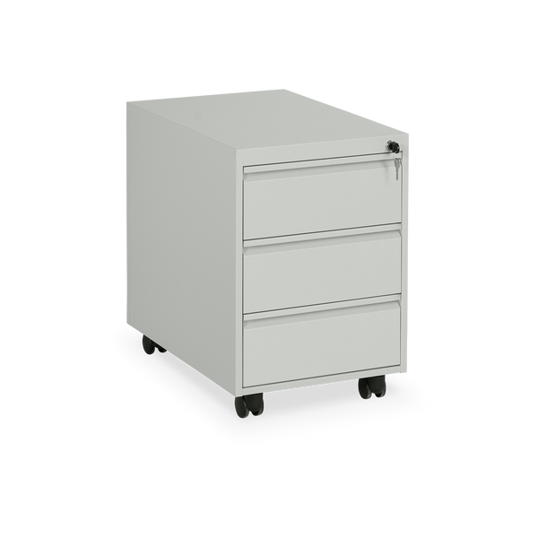 Rollcontainer aus Stahl – Signalweiß