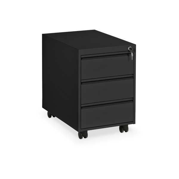 Rollcontainer aus Stahl – Tiefschwarz