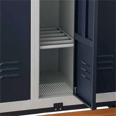 Premium-Spind mit ausziehbarer Sitzbank | 2, 3 oder 4 Abteile