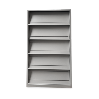 Prospektschrank aus Stahl mit 5 Schrägfachböden