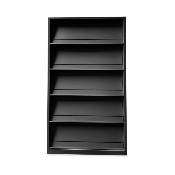 Prospektschrank aus Stahl mit 5 Schrägfachböden