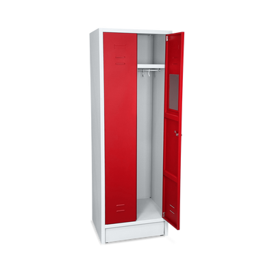 Kleiderspind (600 mm) SW-Trennung mit Spiegel & 5 Fachböden