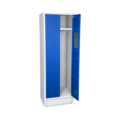 Kleiderspind (600 mm) SW-Trennung mit Spiegel & 5 Fachböden